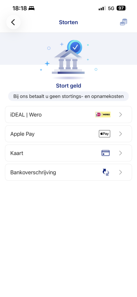 Geld storten bij Plus500 is erg eenvoudig